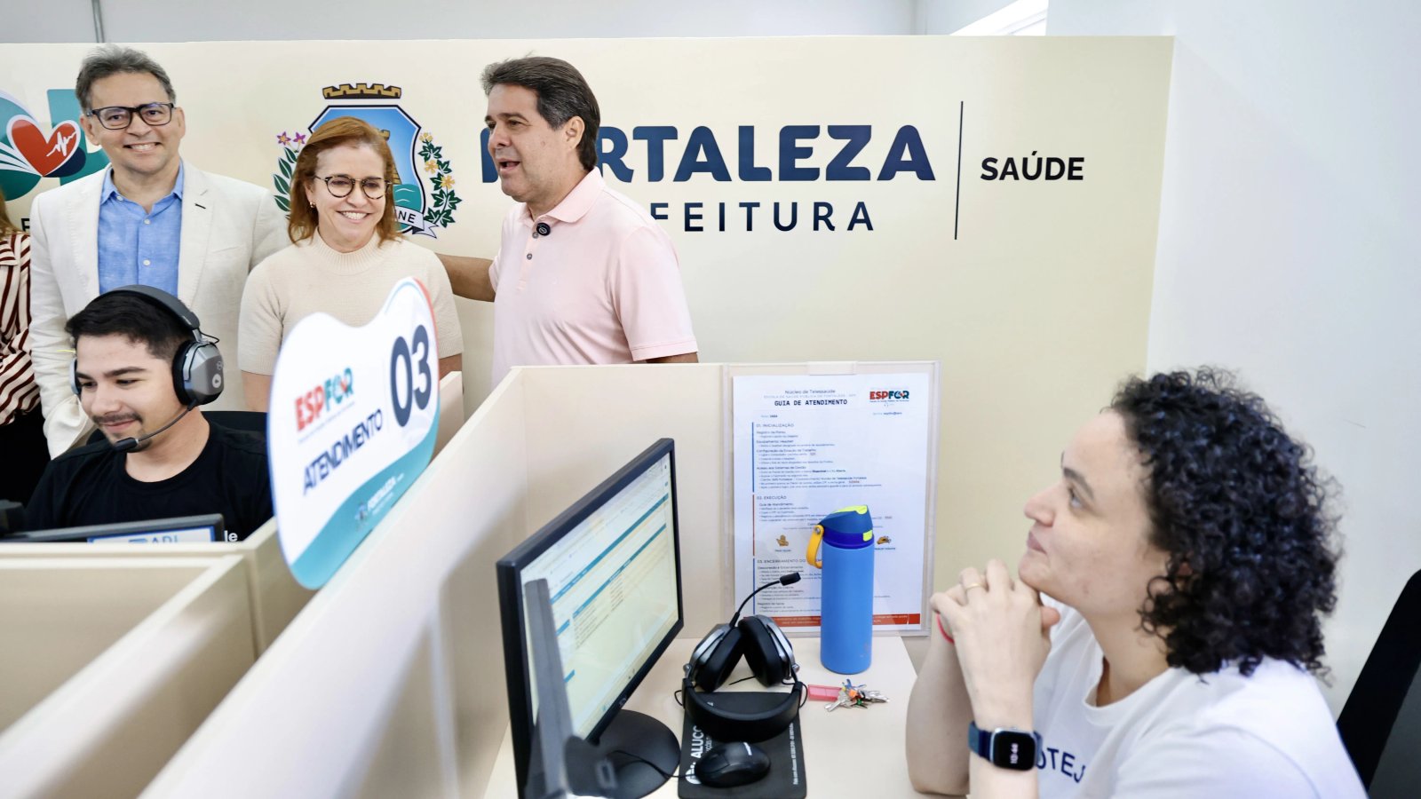 A foto mostra o Núcleo de Telessaúde na ESPFor